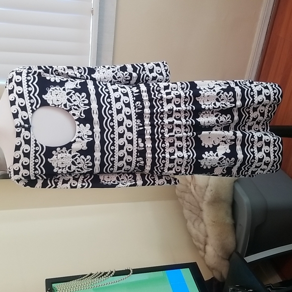 Trully black & white graphic print dress size 18 - Picture 2 of 7